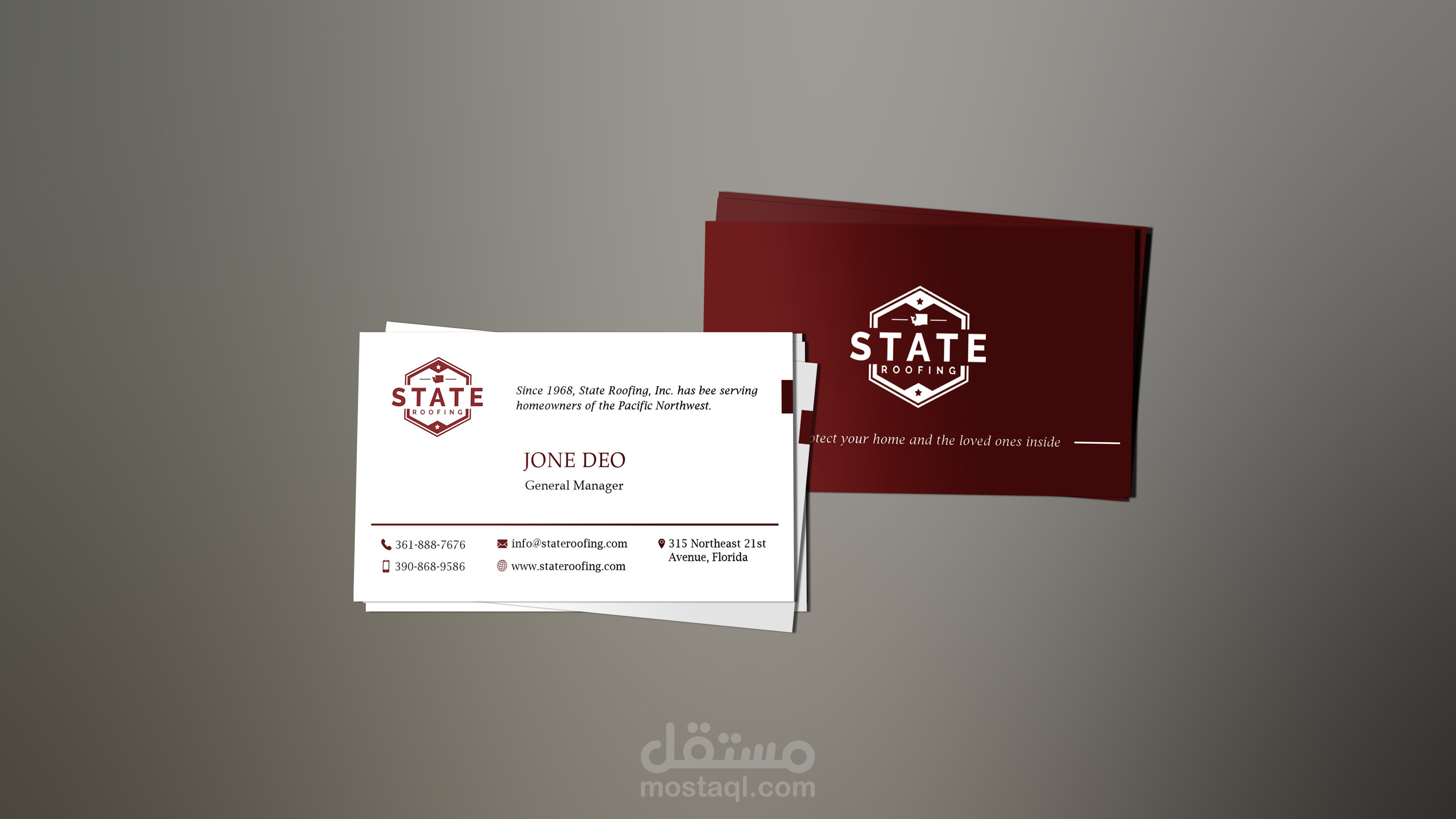 بطاقة أعمال بسيطه وانيقه