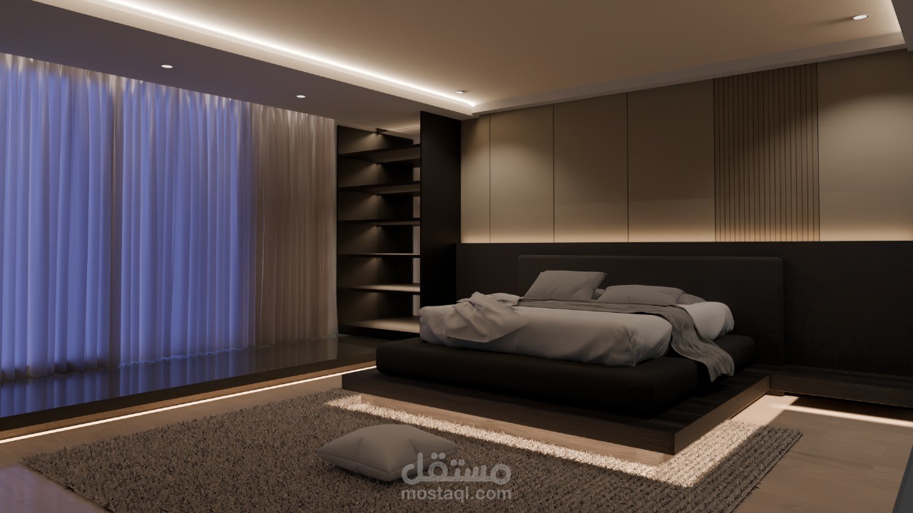 غرفة نوم باستخدام بلندر (تدريب)