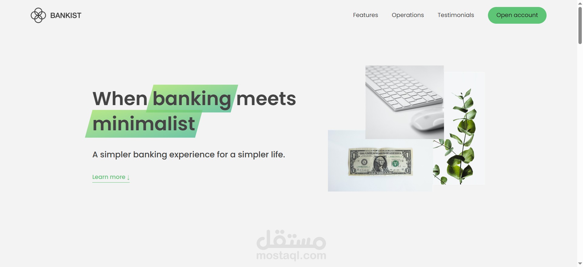 Bankist Landing Page