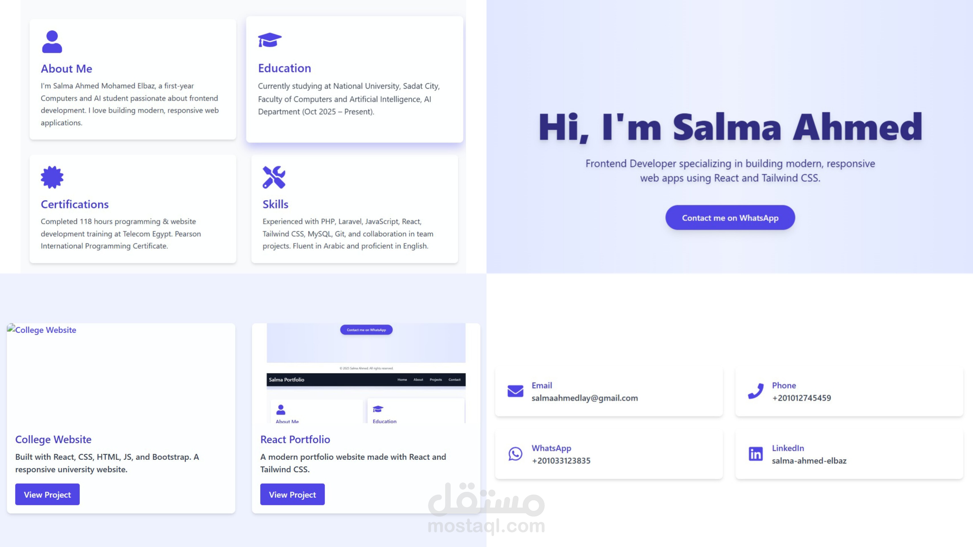 React.js Personal Portfolio Website