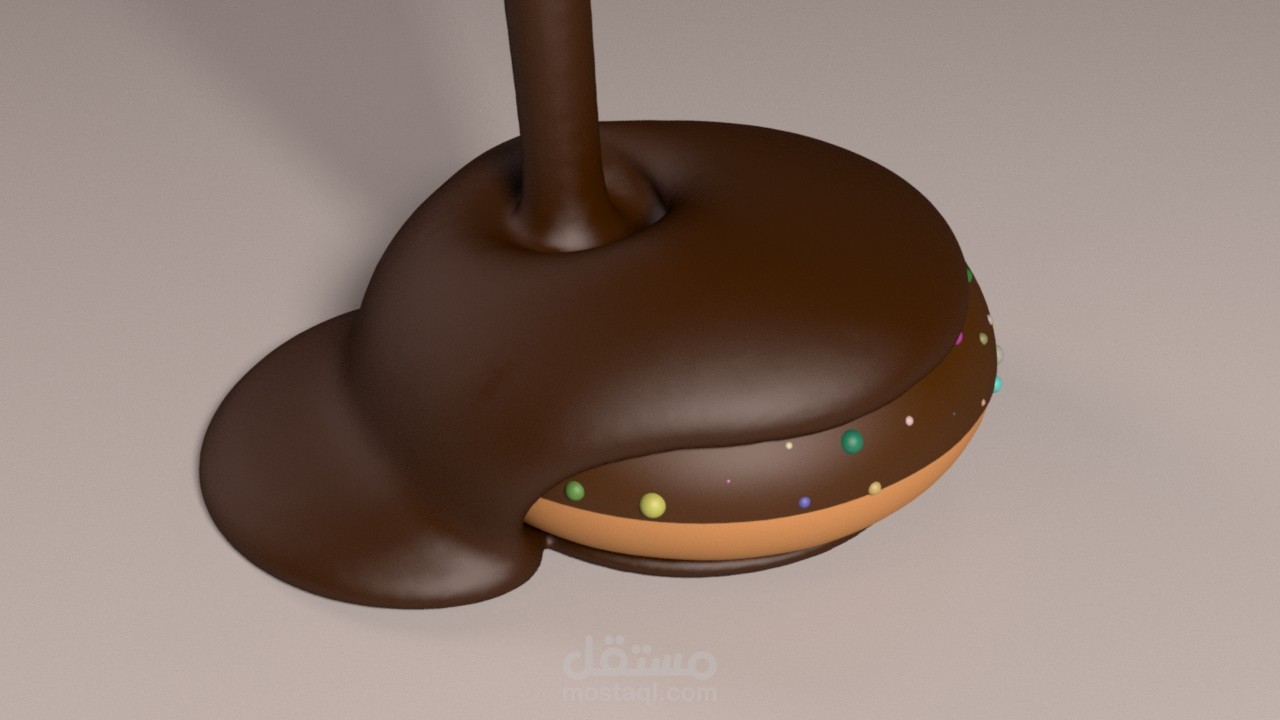 دوناتس 3d modeling/ flip simulation