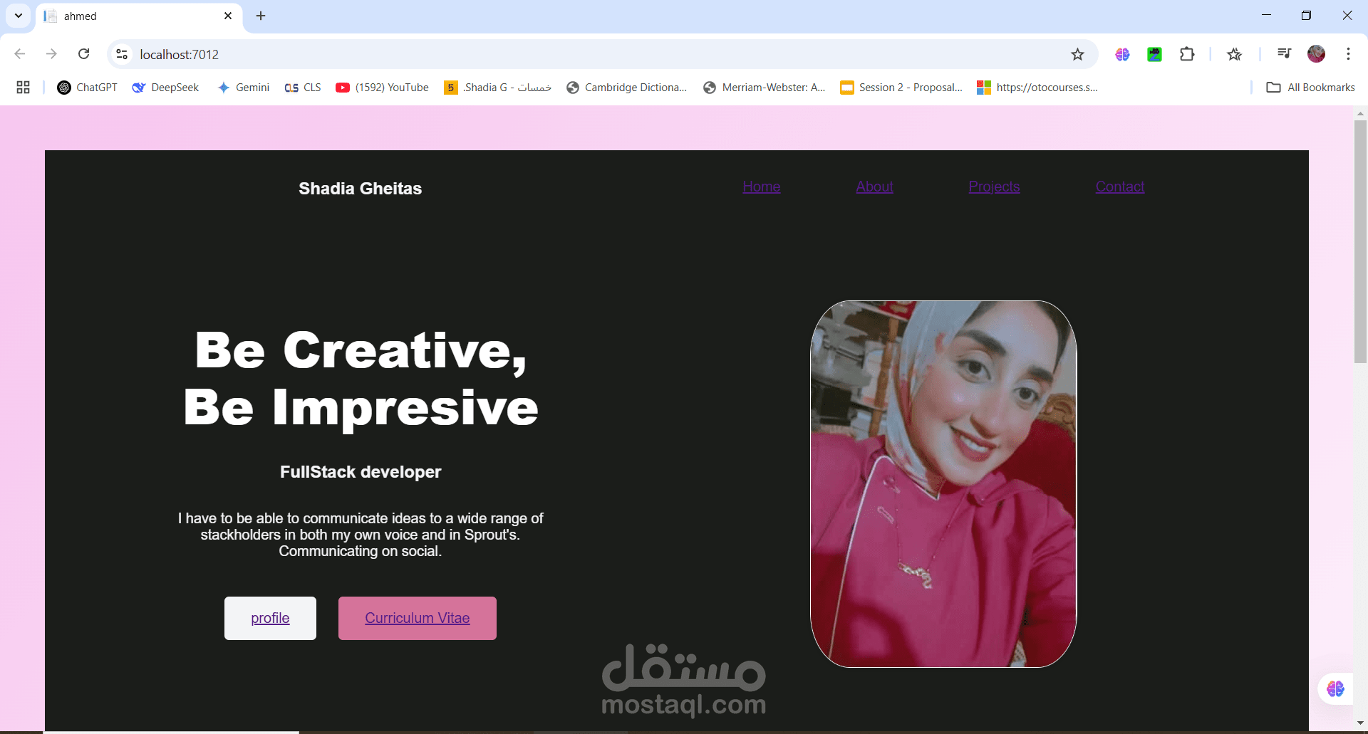 مصمم موقع باستخدام لغه ال html , css style