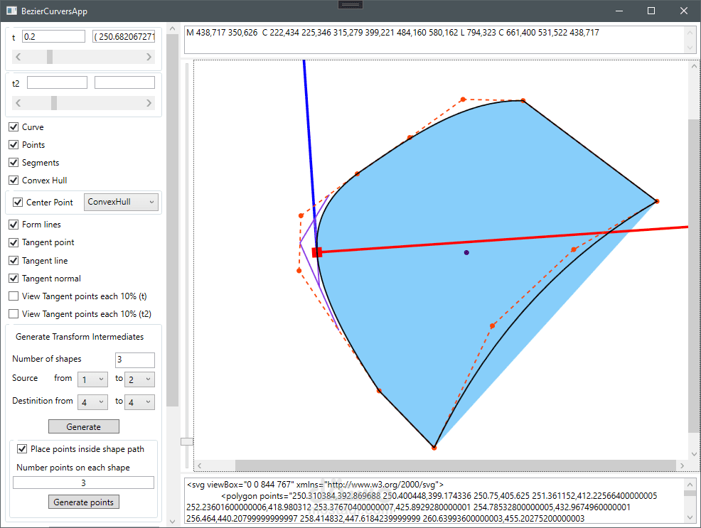 C# implementation of de Casteljau's algorithm