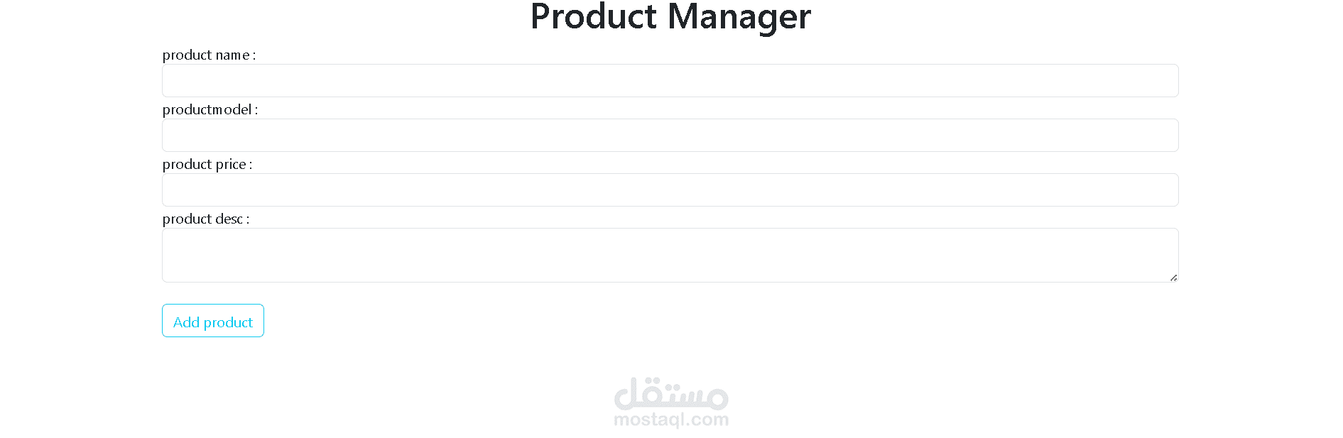 Crud (product manager )