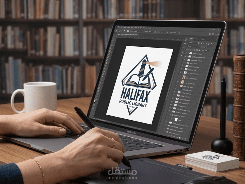 تصميم هوية بصرية وشعار لمكتبة Halifax Public Library