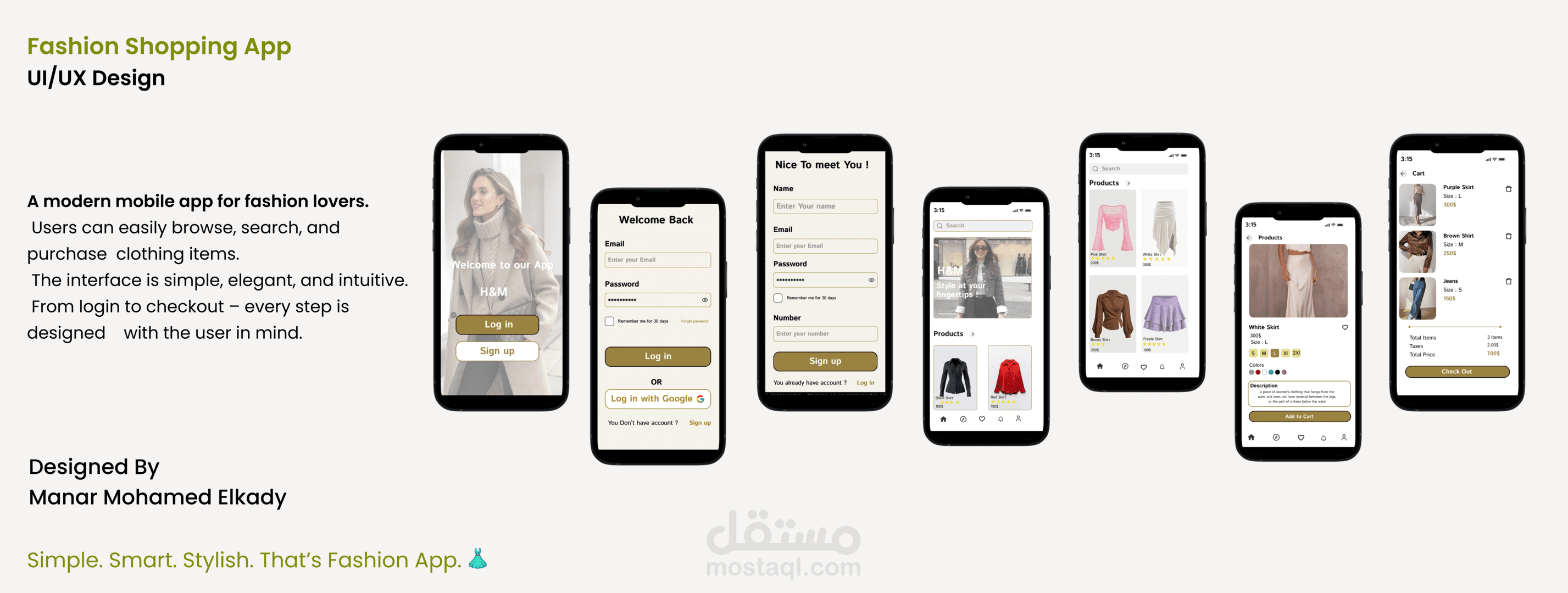 UI/UX Design – Fashion Shopping App