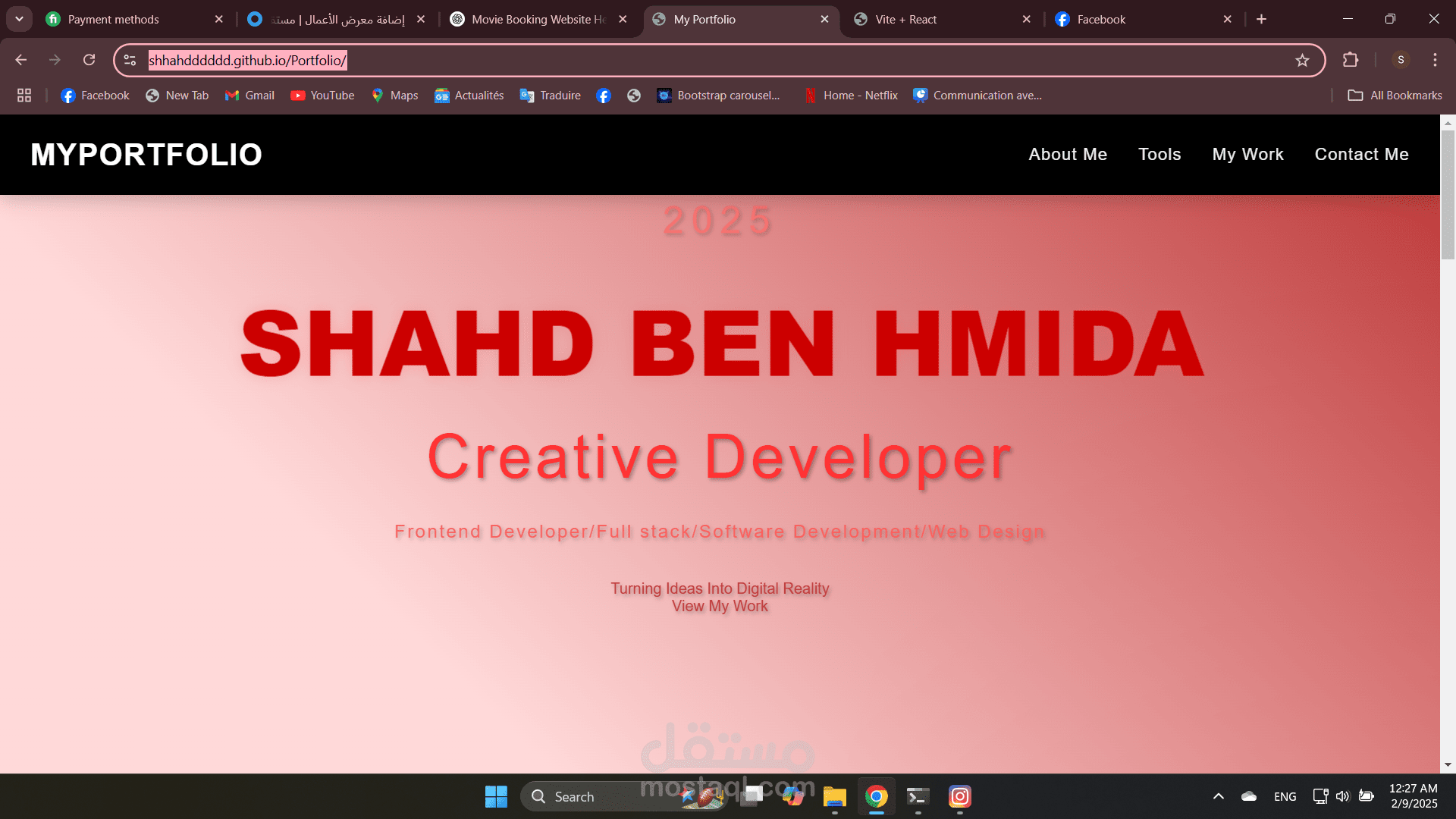 My personel portfolio
