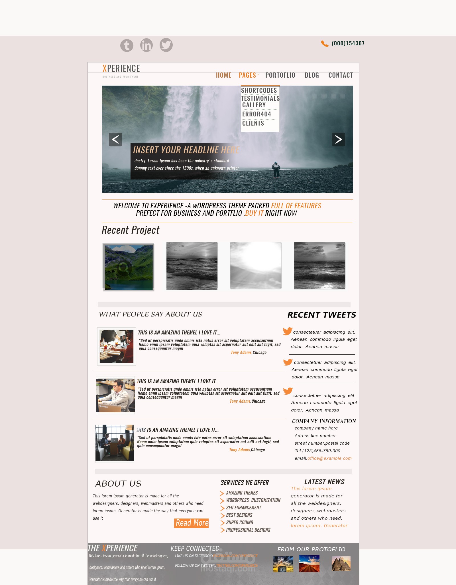 تصميم واجهه لصفحه موقع