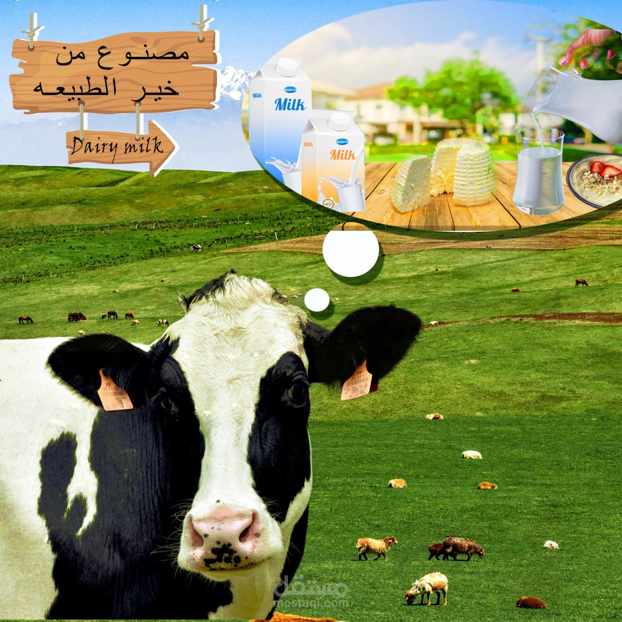 اعلان منتجات الألبان