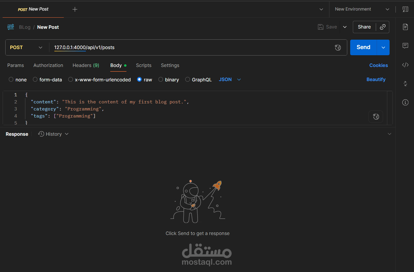 منصة مدونات احترافية – واجهة برمجة تطبيقات REST API لإدارة المحتوى