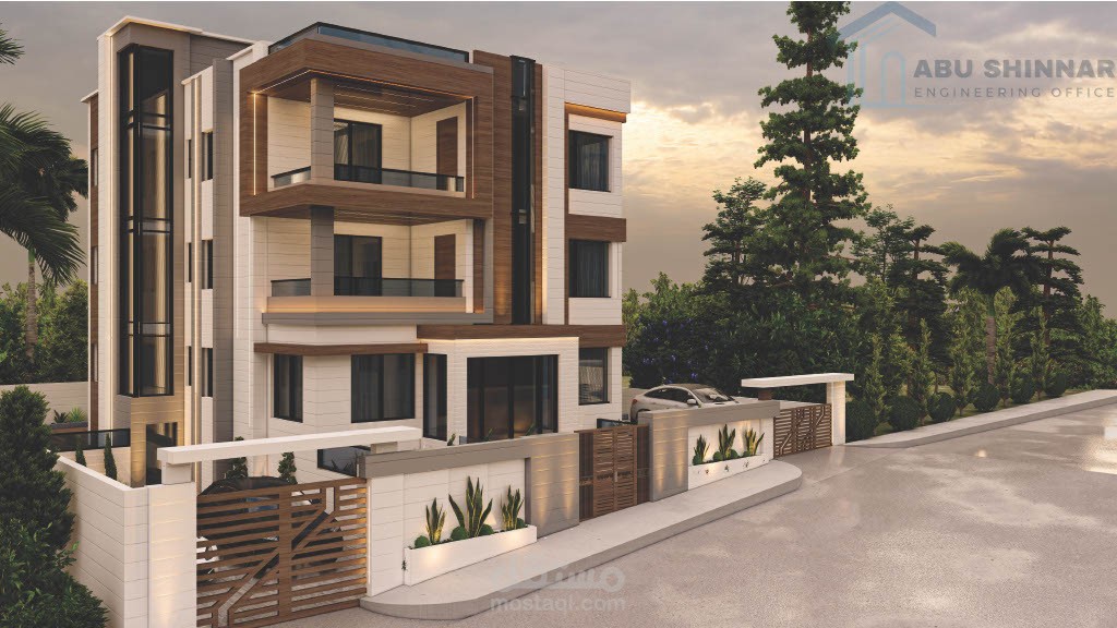عمارة سكنية من 3 طوابق بمساحة تقر 200 م 2 بتصميم عصري وحديث