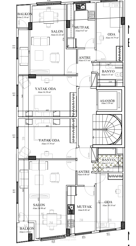 plan بناء سكني