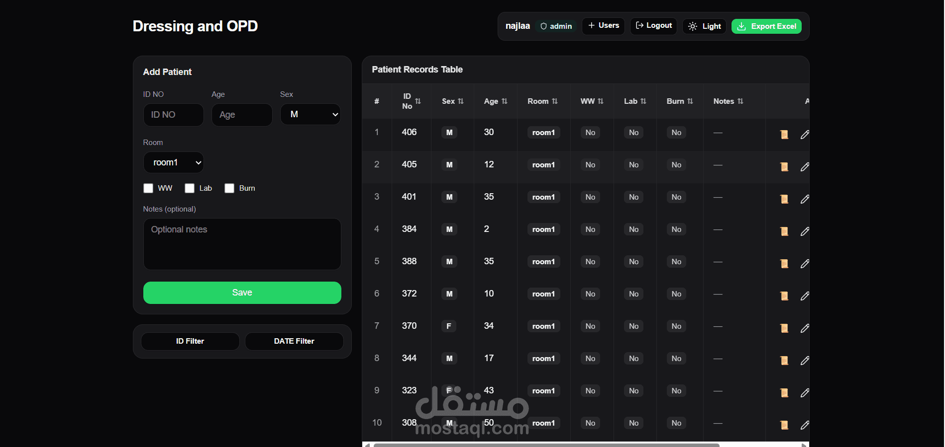 نظام أتمتة البيانات الطبية والتقارير الذكية (عيادة الصليب الأحمر)