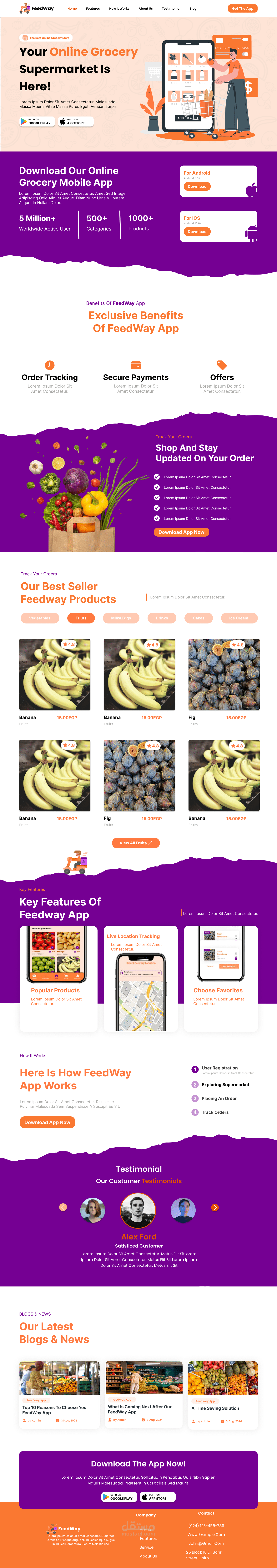 Supermarket web UI Design