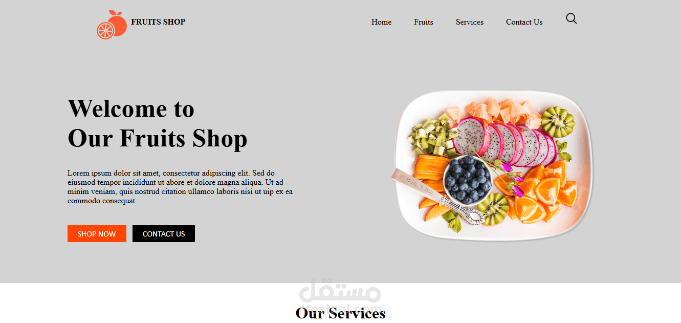 Fruit Shop Website Design