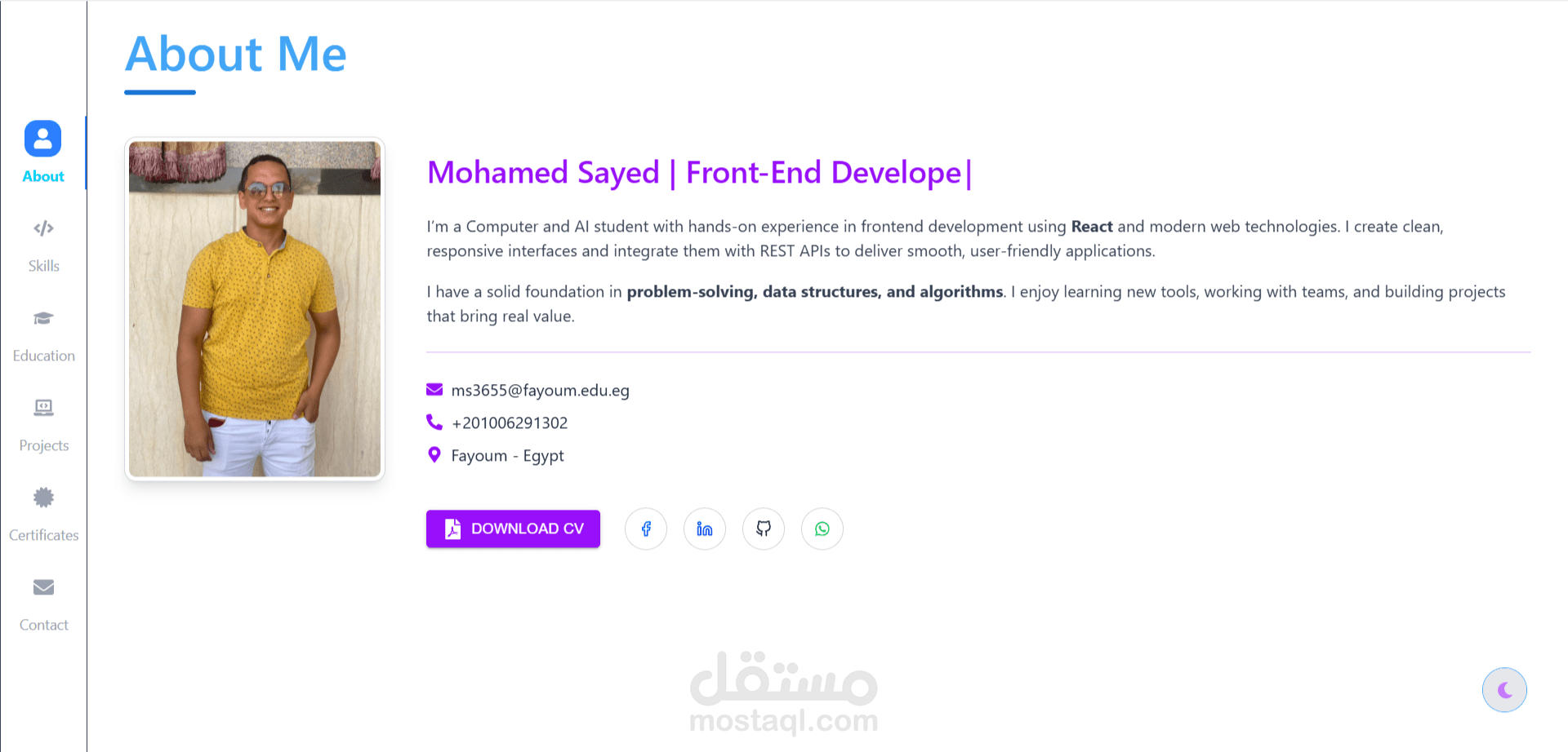 Profile website
