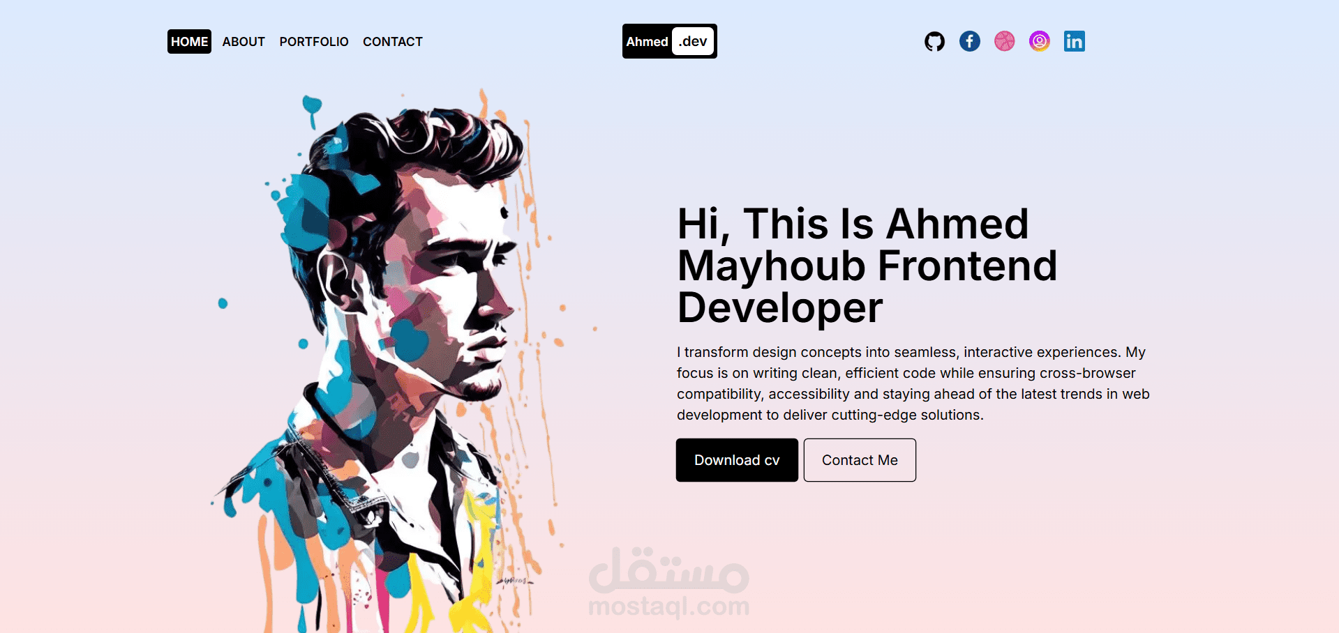 هل تبحث عن طريقة مميزة لعرض سيرتك الذاتية، أعمالك، أو أفكارك بطريقة احترافية؟ أقدم لك خدمة تصميم وتطوير موقع شخصي يعبر عنك ويترك انطباعًا رائعًا لدى زوارك.