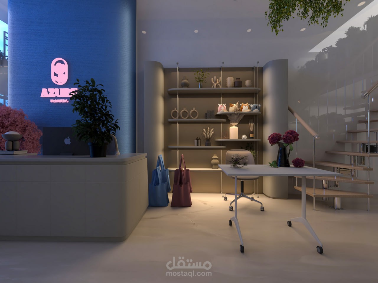 تصميم محل ورد ازور بالدمام