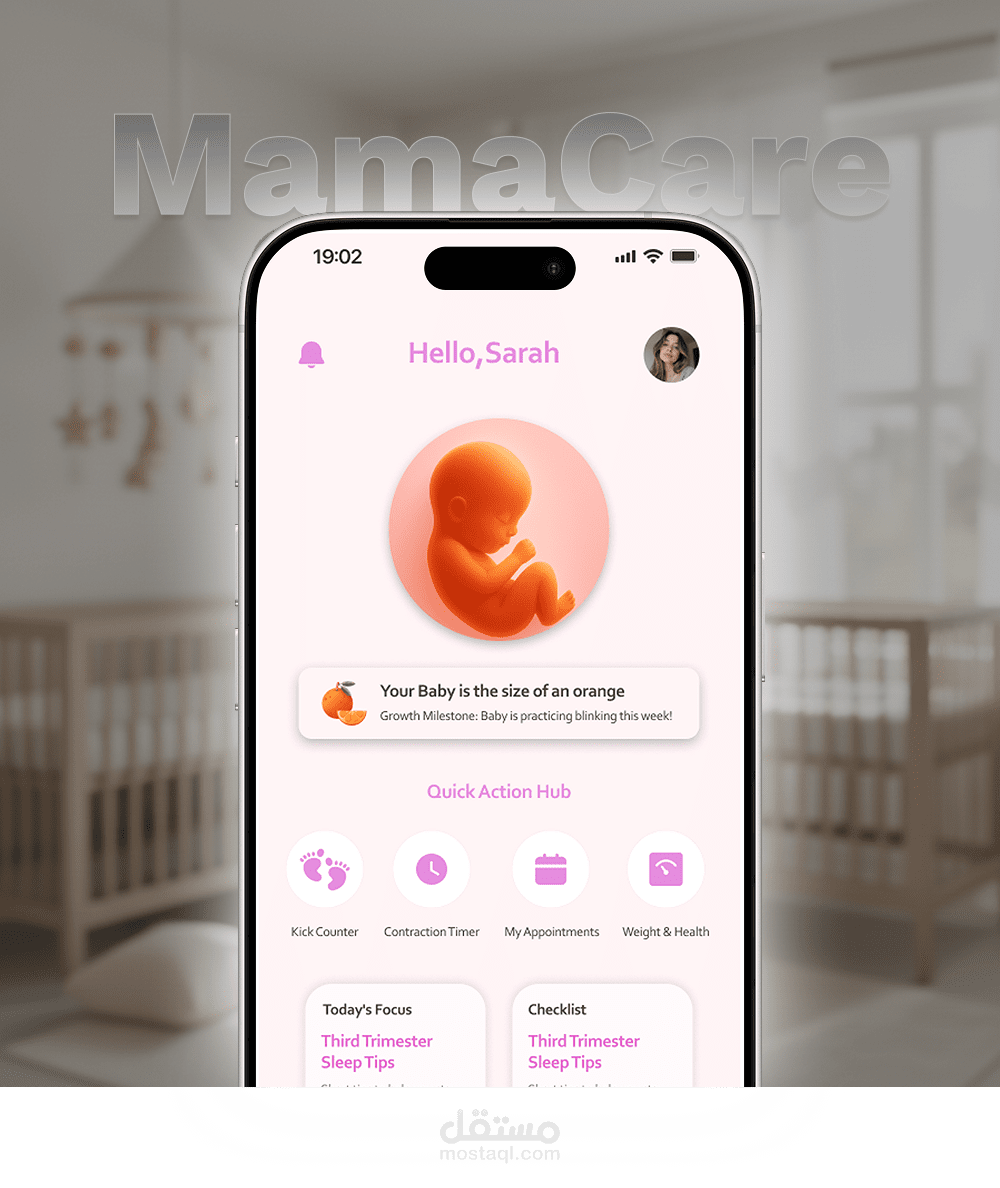 MamaCare – Pregnancy & Mother Care Mobile App UI/UX
