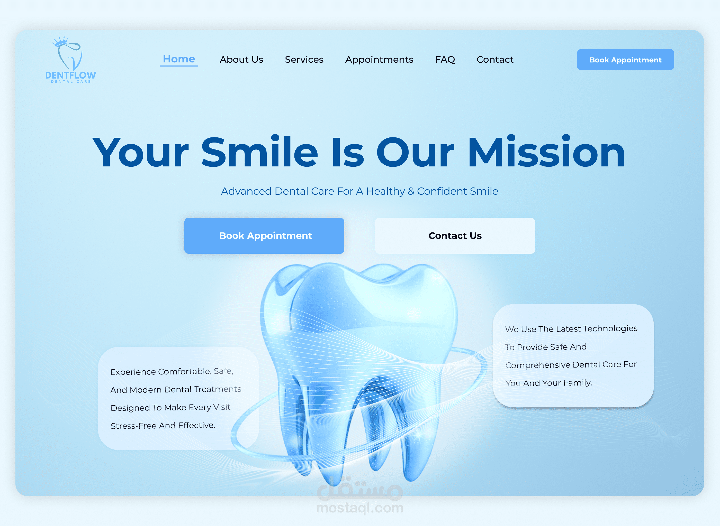 DentFlow – Modern Dental Clinic Website Design