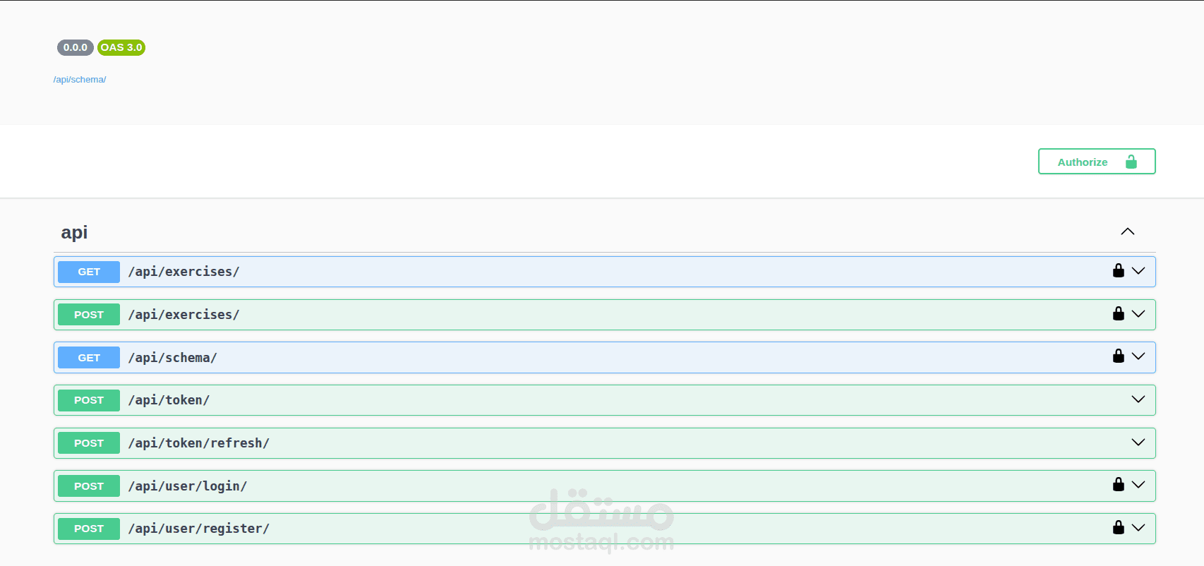Fitness app (Backend)