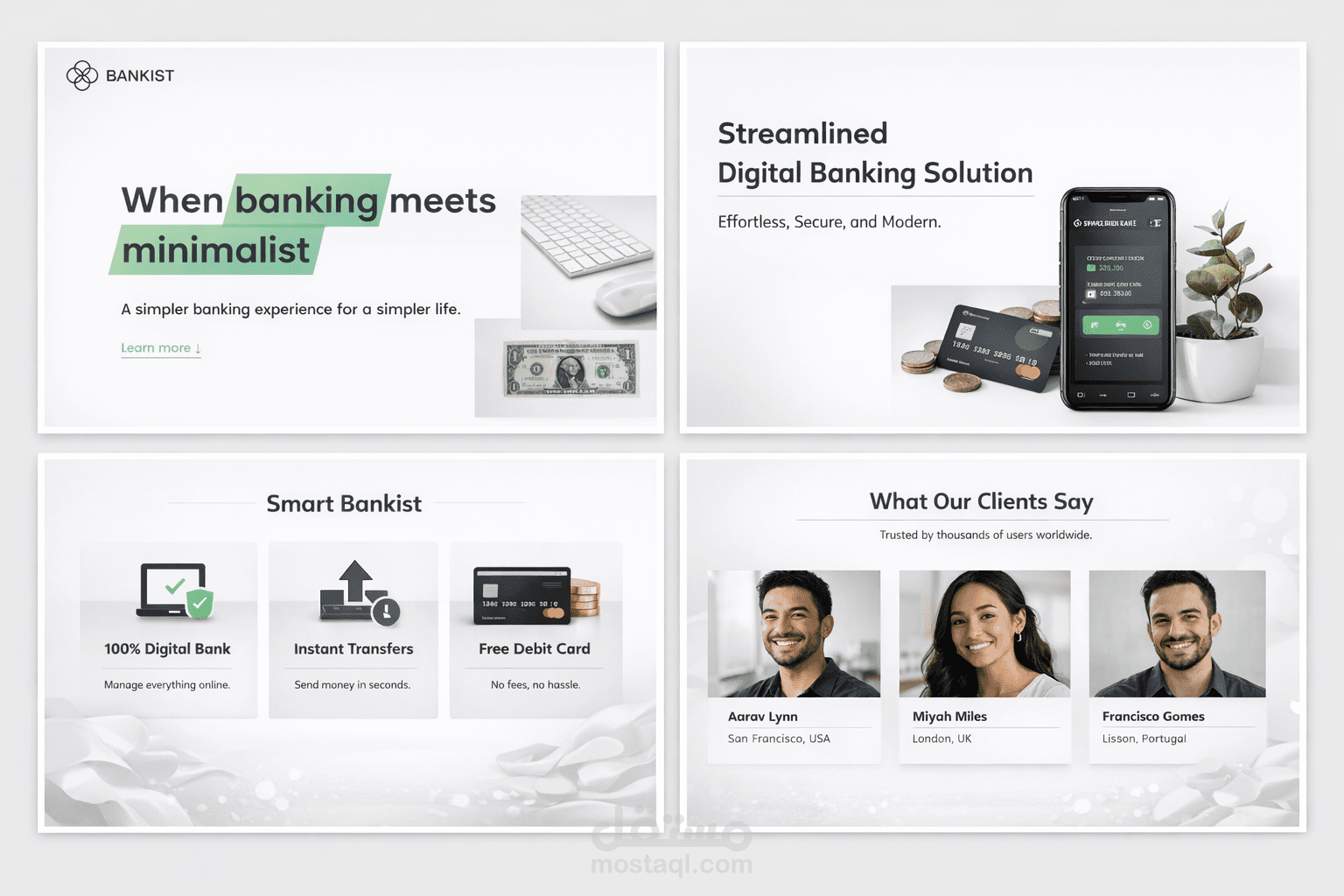 تطوير موقع بنك تفاعلي باستخدام  Smart Bankist