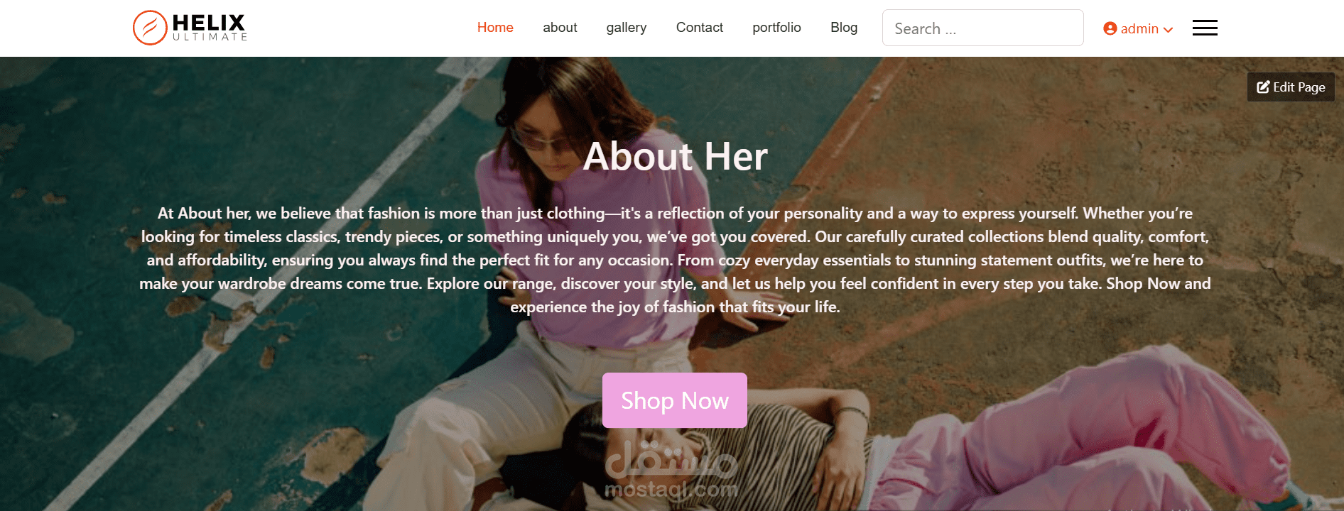 About Her / An e-commerce website