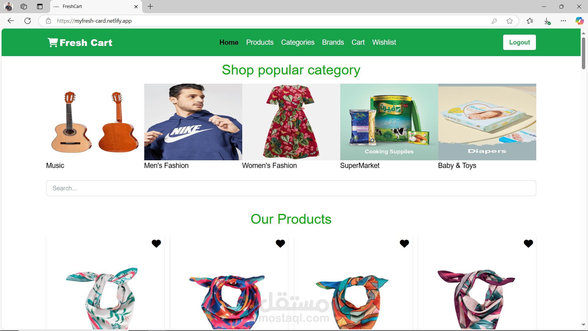 Fresh Cart-E-commerce