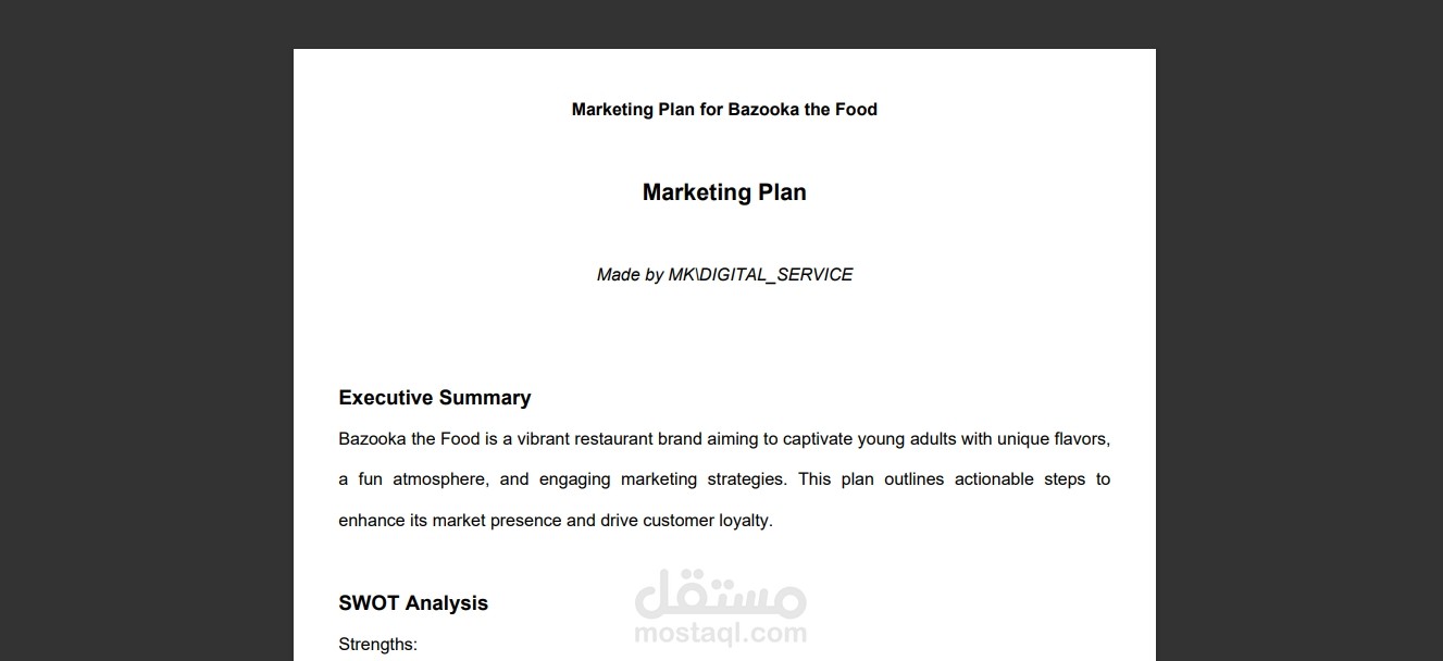 marketing plan