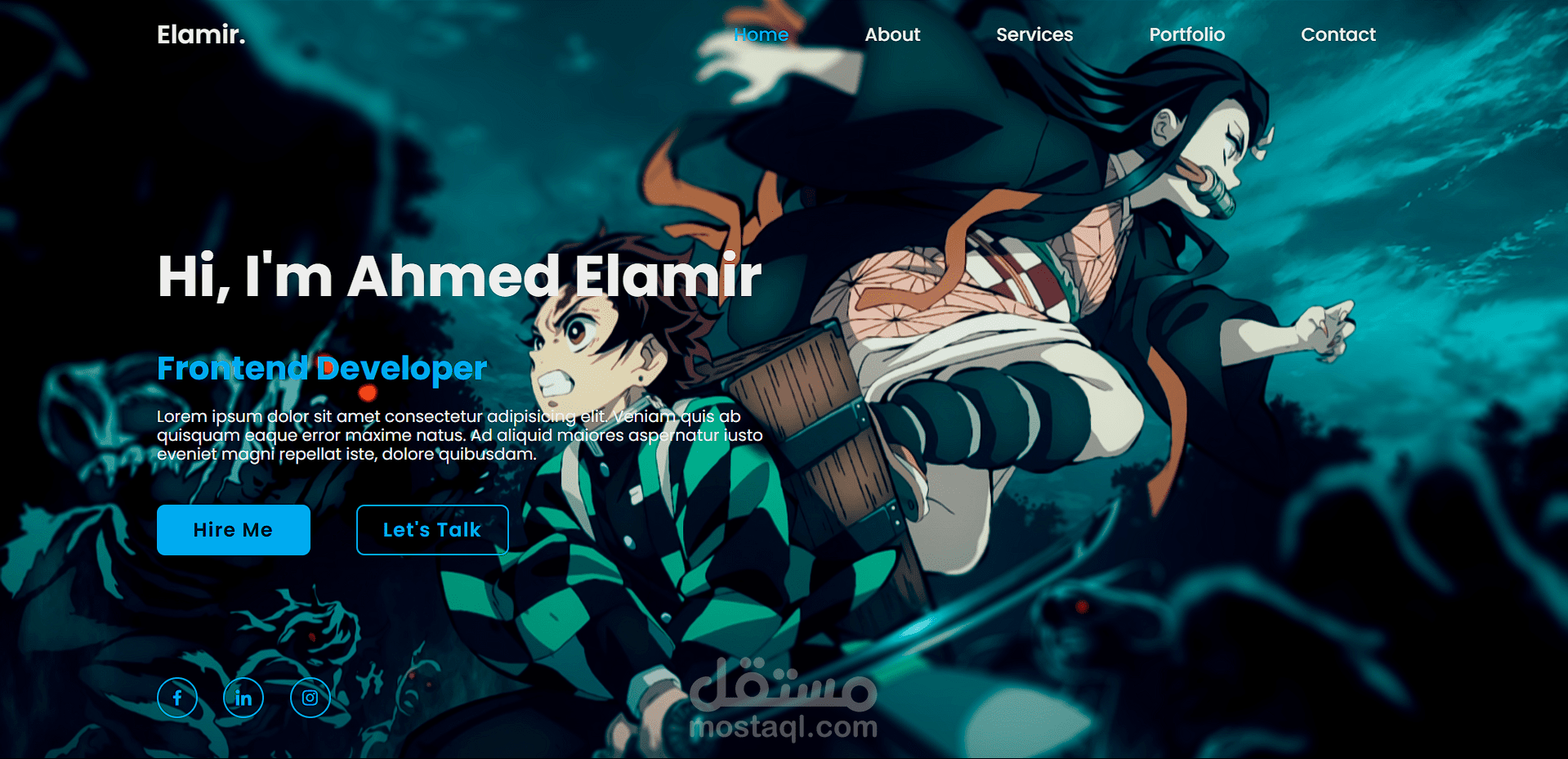 portfolio page