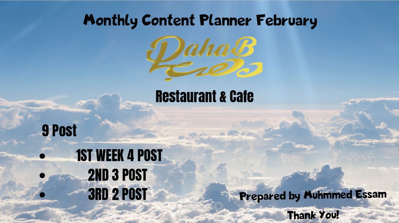 Content Planner Dahab Restaurant