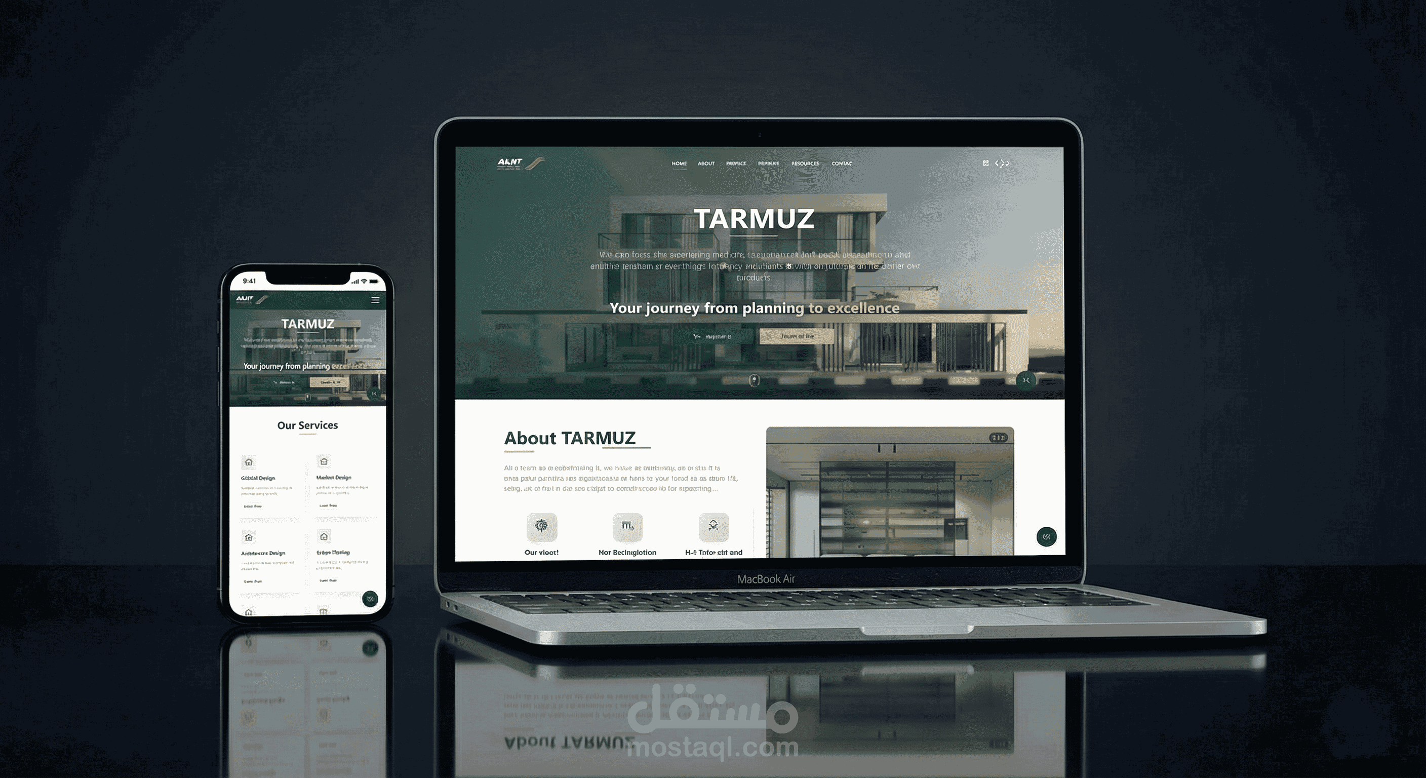 تصميم وتطوير موقع ويب احترافي لشركة TARMUZ