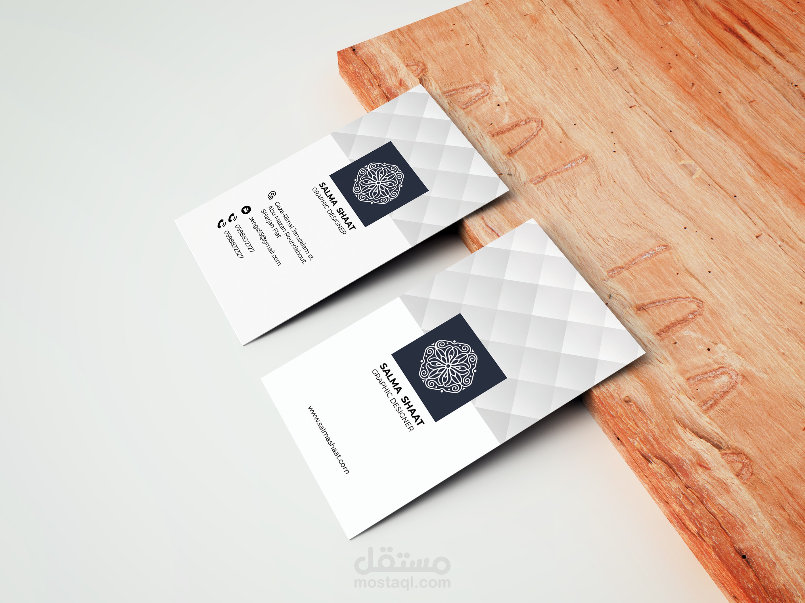 تصميم جرافيكي بطاقات أعمال