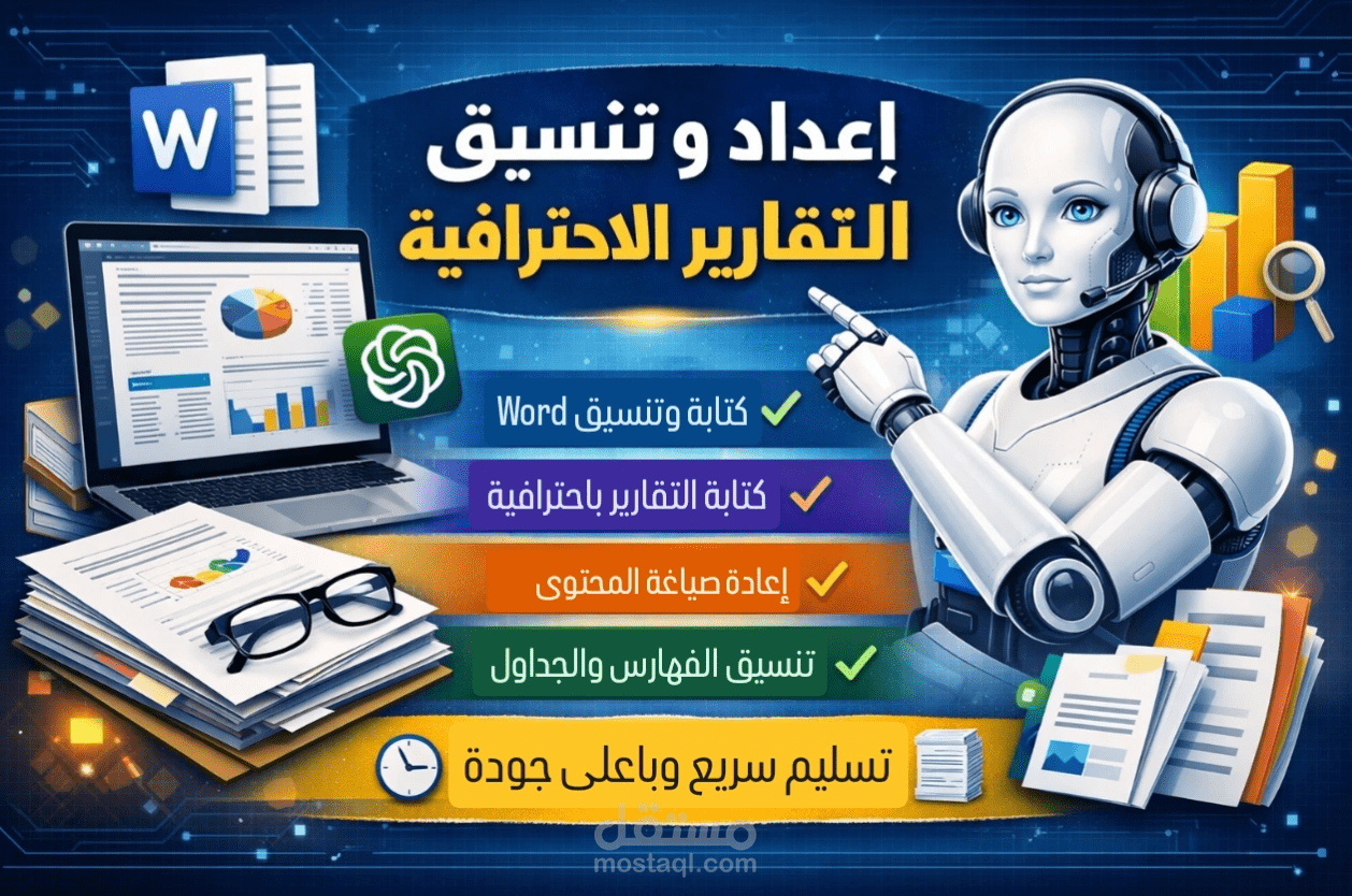 اعداد وتنسيق تقارير Word باحتراف