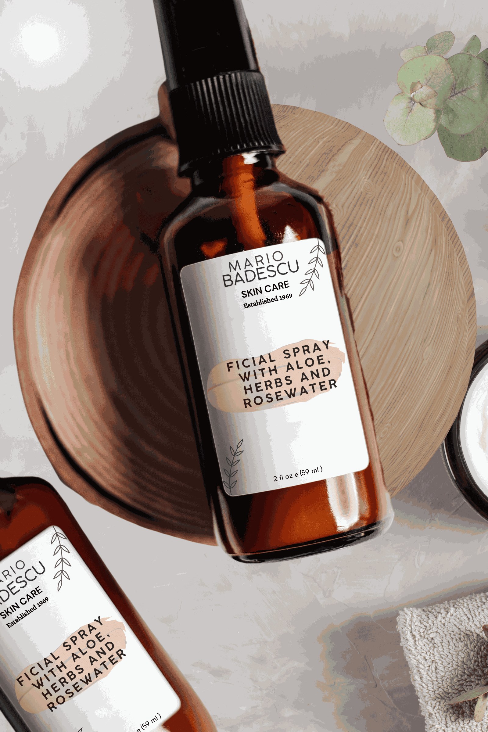 إعلان لمنتج العناية بالبشرة "MARIO BADESCU"