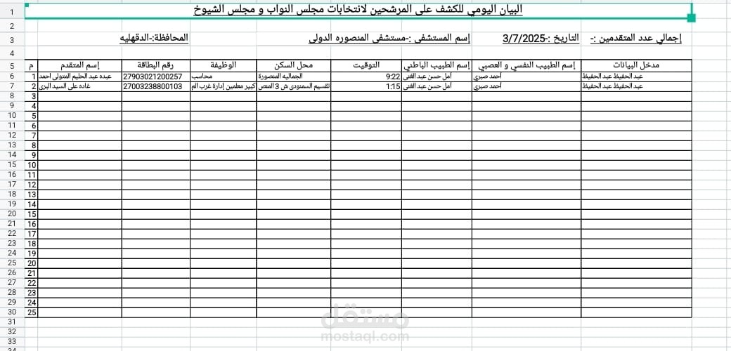إدخال البيانات بشكل دقيق