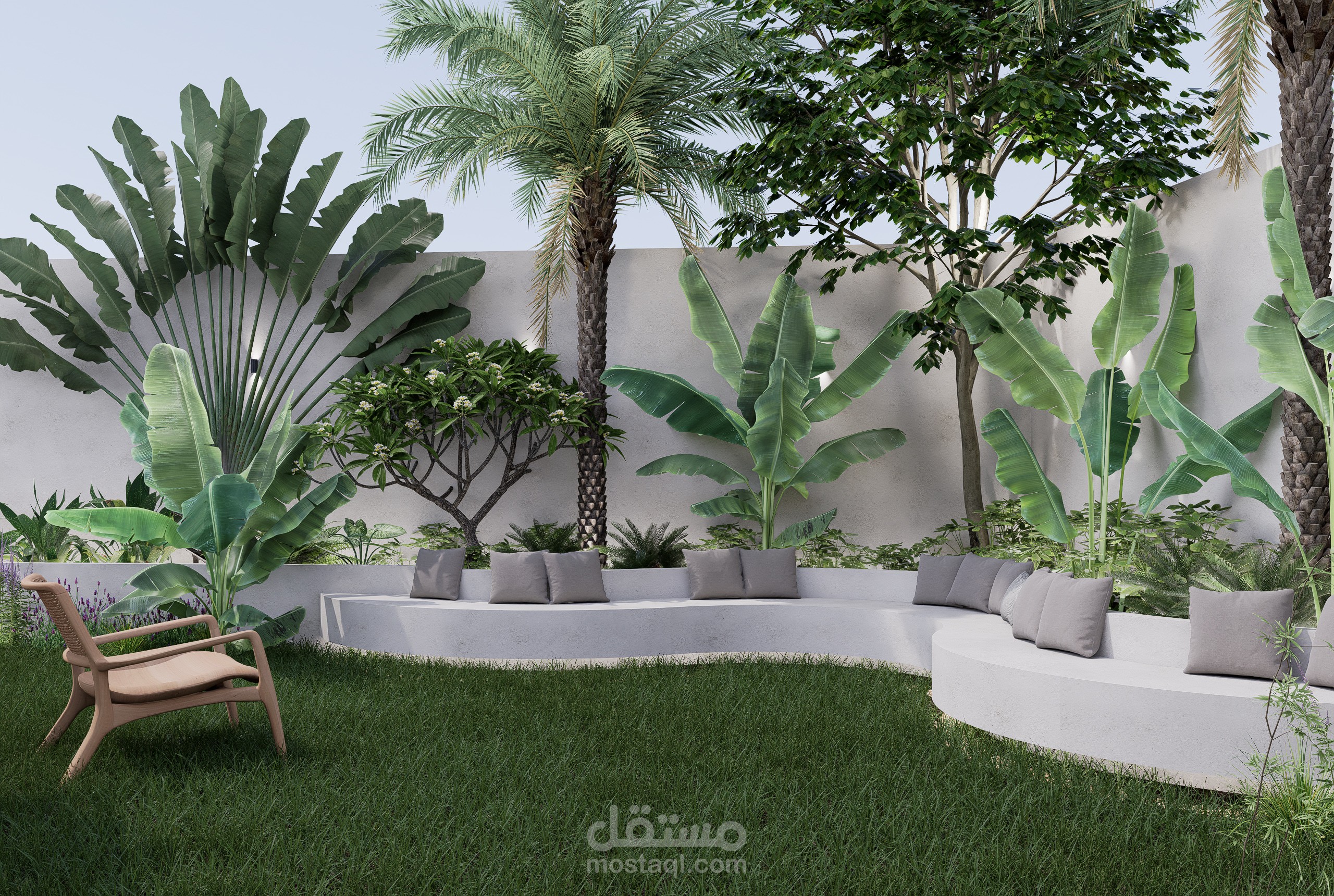 تصميم لاندسكيب فيلا في دبي - Landscape design of a Villa in Dubai