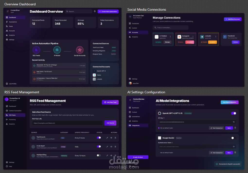 Dashboard for an Automation tool like n8n