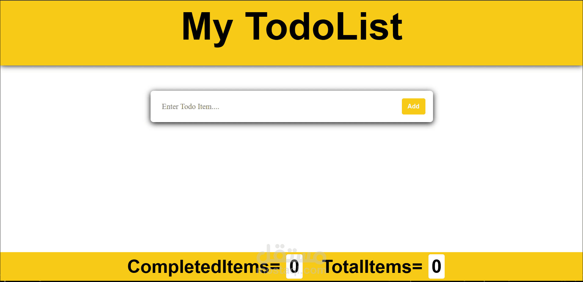إنشاء مشروع TodoList باستخدام React.Js
