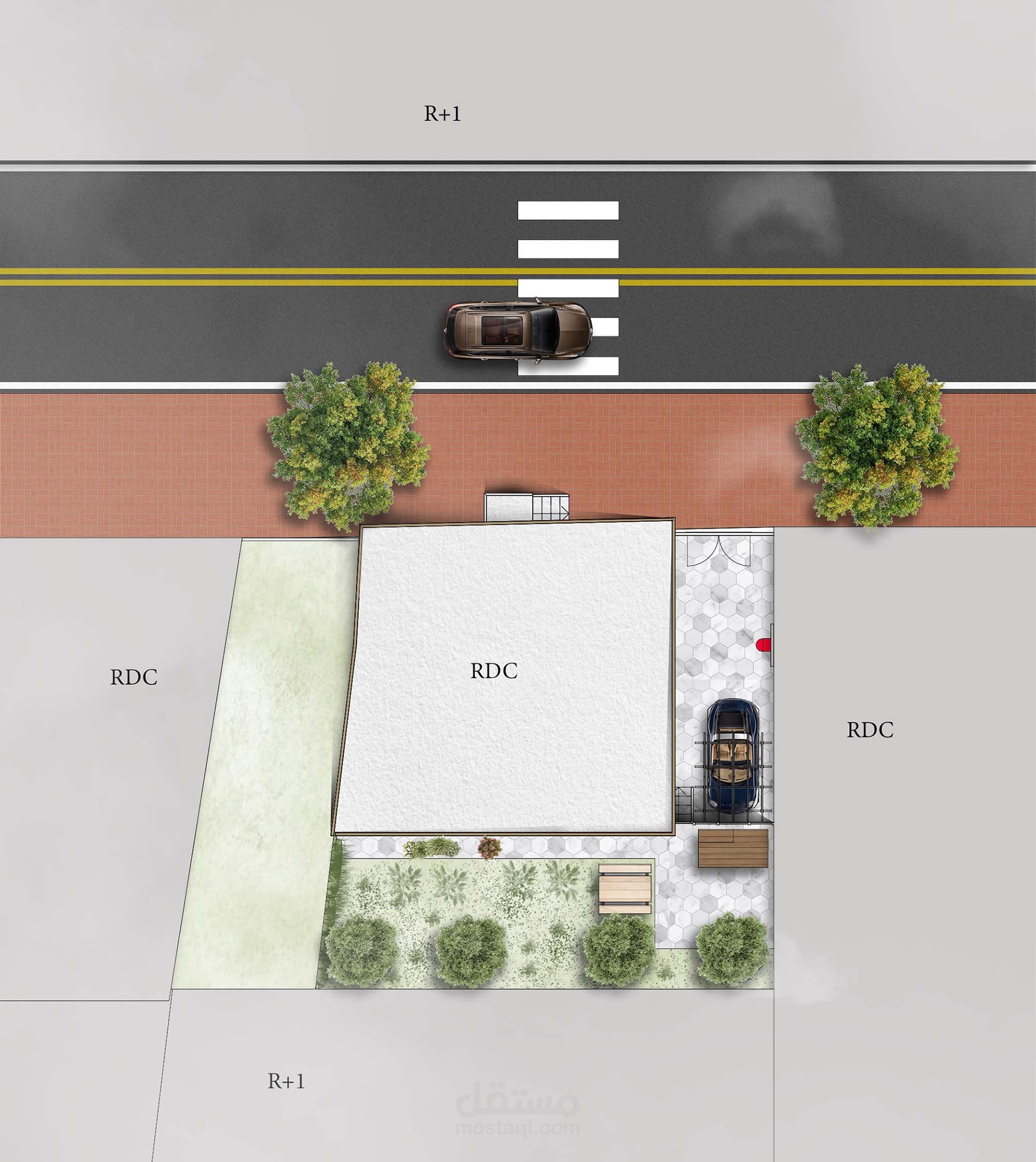 اخراج واظهار المخططات المعمارية باستخدام برنامج PHOTOSHOP