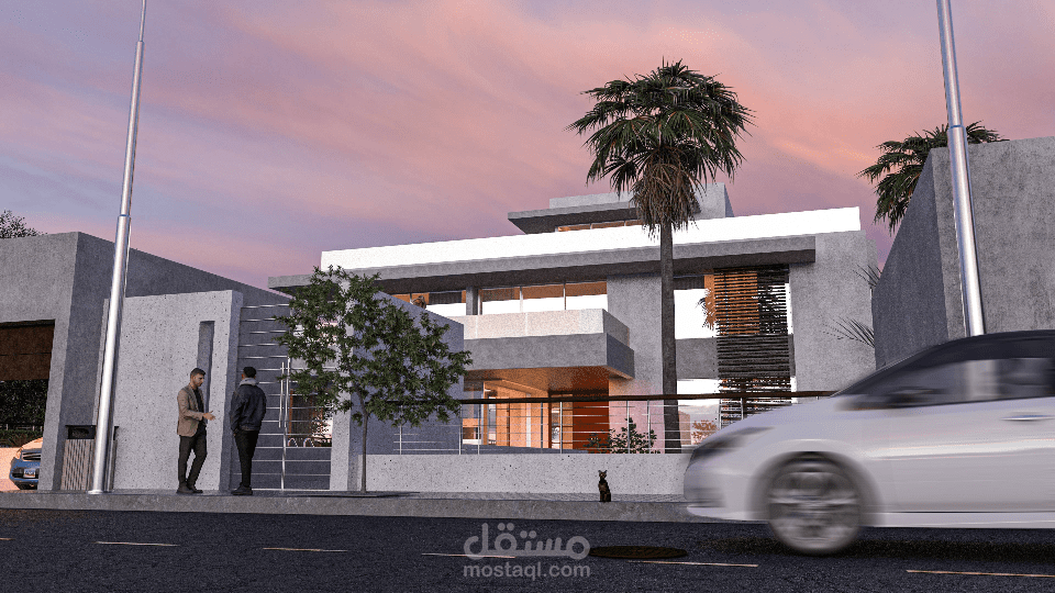تصميم واجهات و ديكور خارجي ولاند اسكيب لكل5 متر مربع