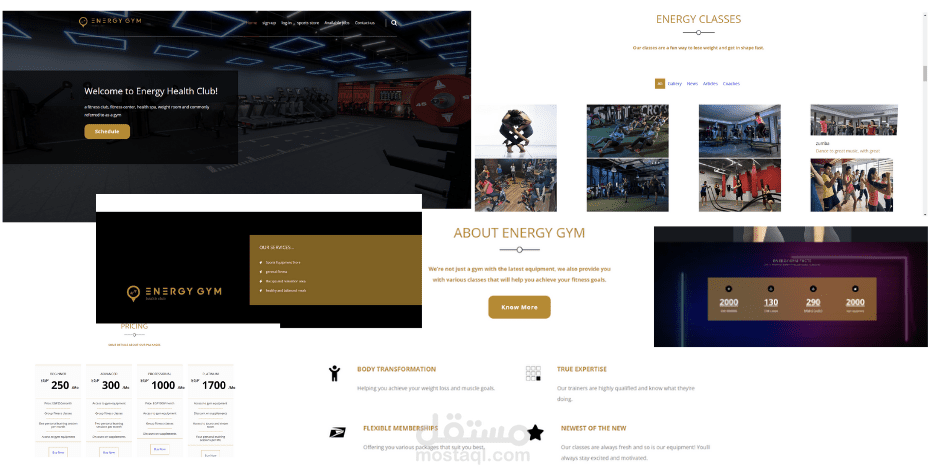 منصة Smart Gym - موقع إلكتروني للياقة البدنية