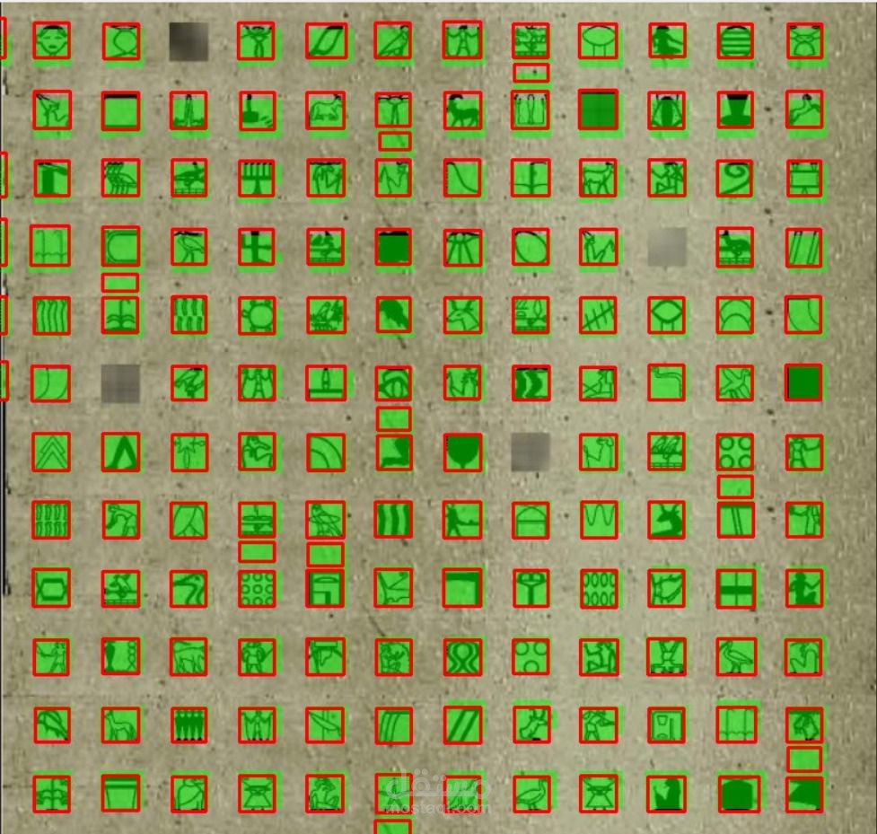 نظام رؤية حاسوبية لاكتشاف الرموز الهيروغليفية