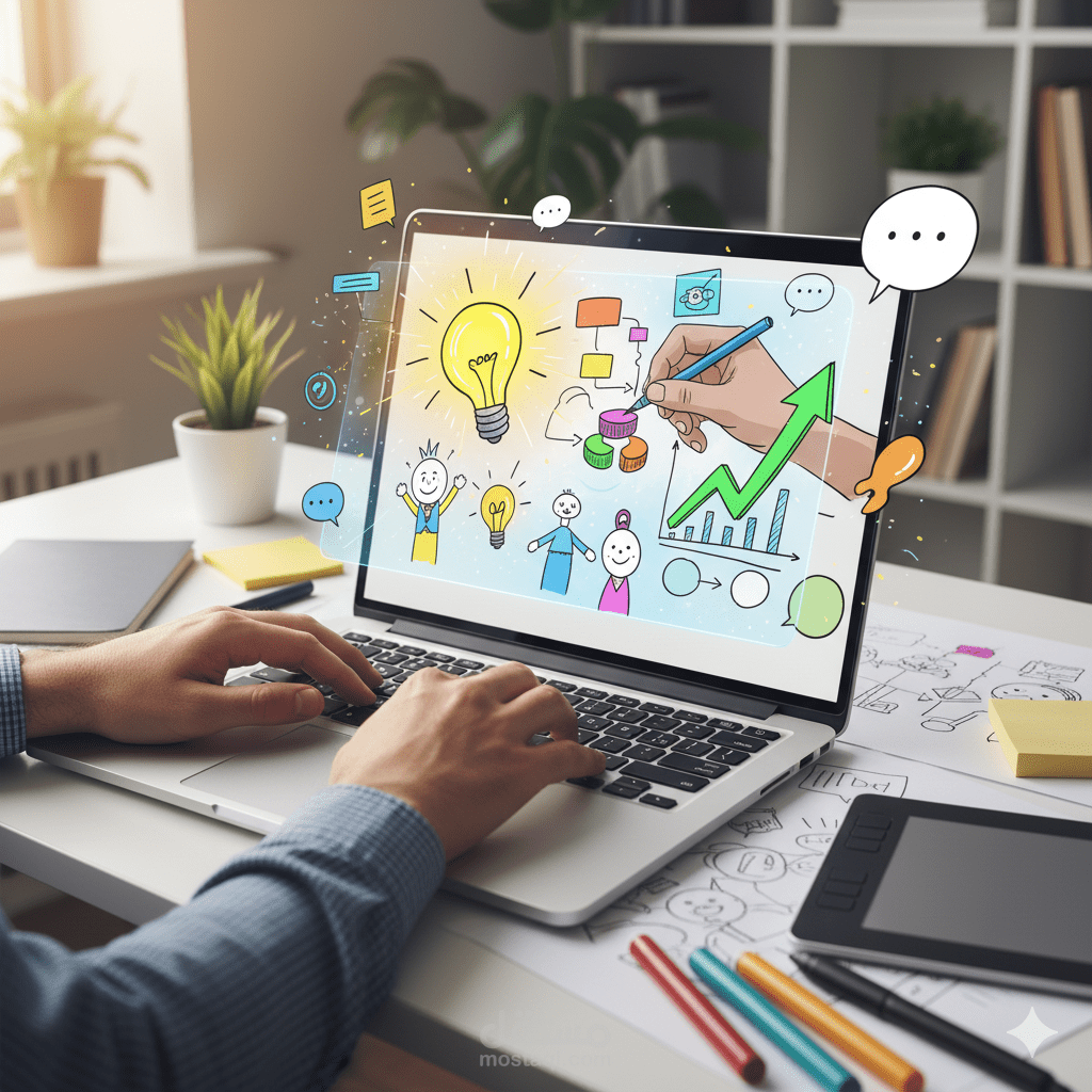 تصميم فيديو وايت بورد shorts