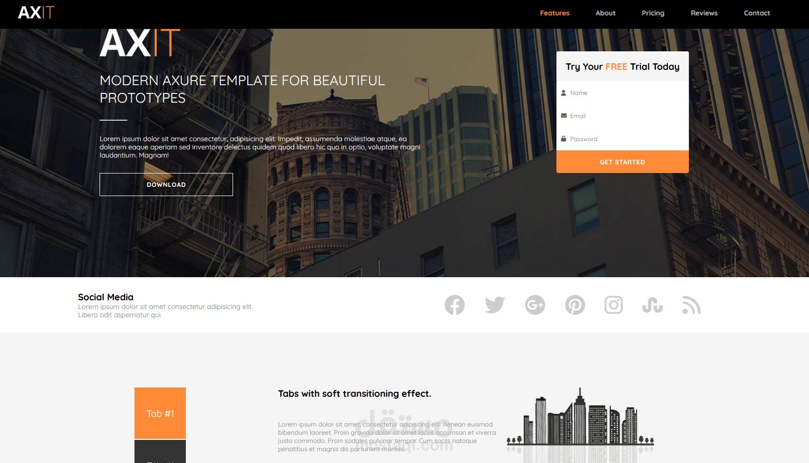 تنفيذ تصميم نموذج لموقع الكتروني