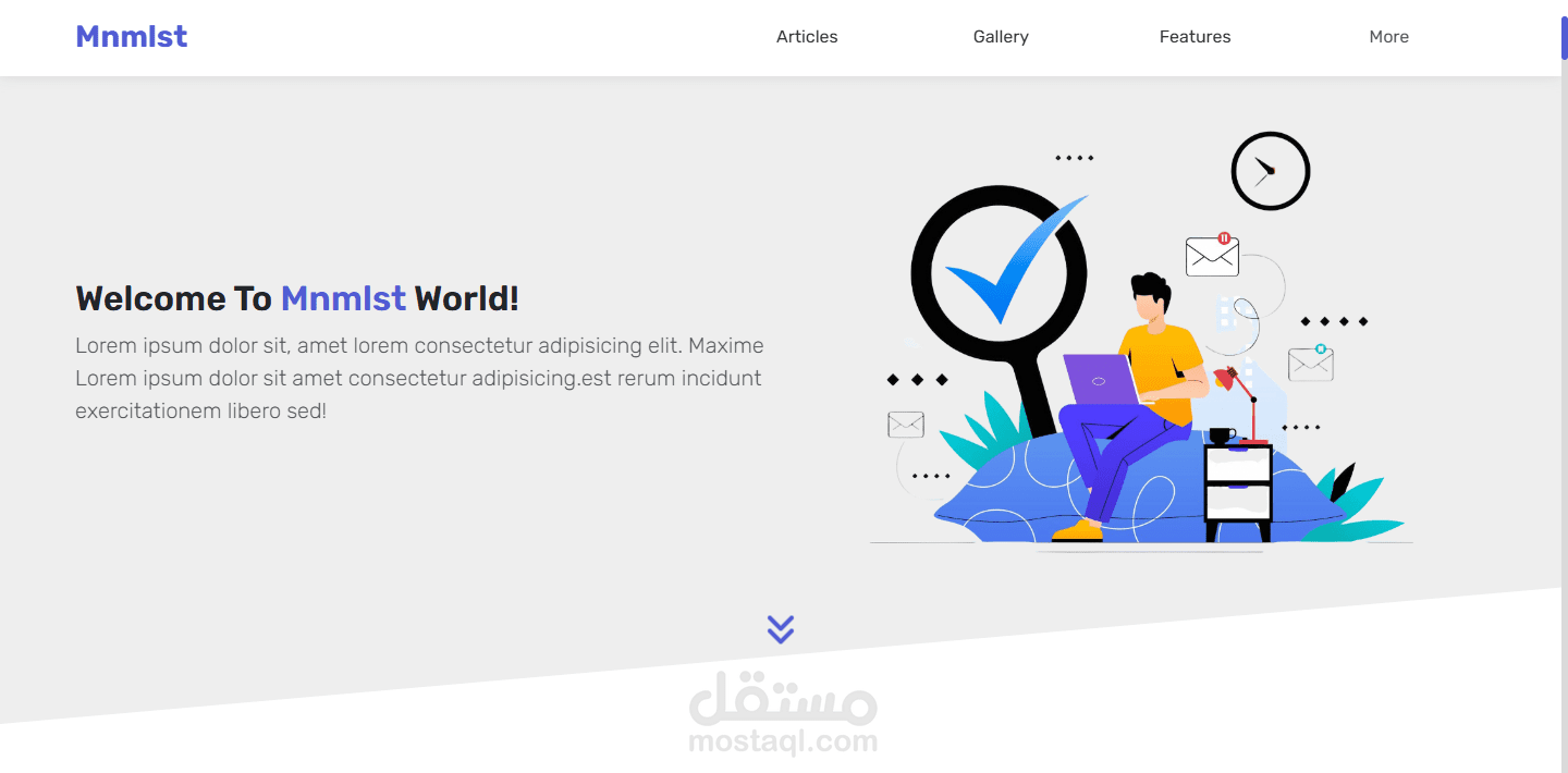 صفحة Mnmlst – تجربة مستخدم استثنائية بتصميم عصري