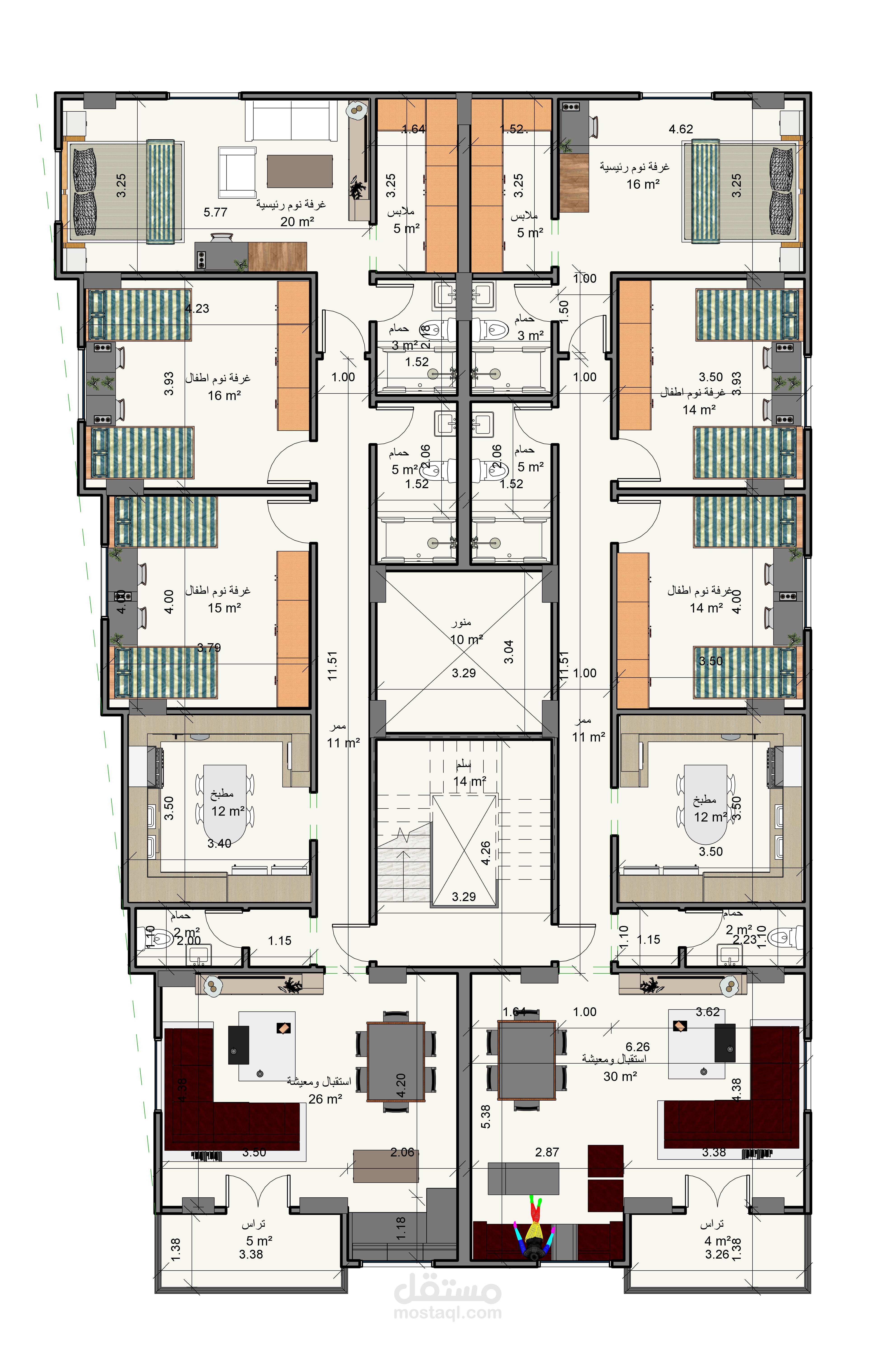 تصميم بلانات معمارية احترافية.
