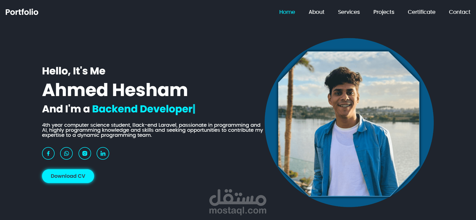 Portfolio-موقع شخصي