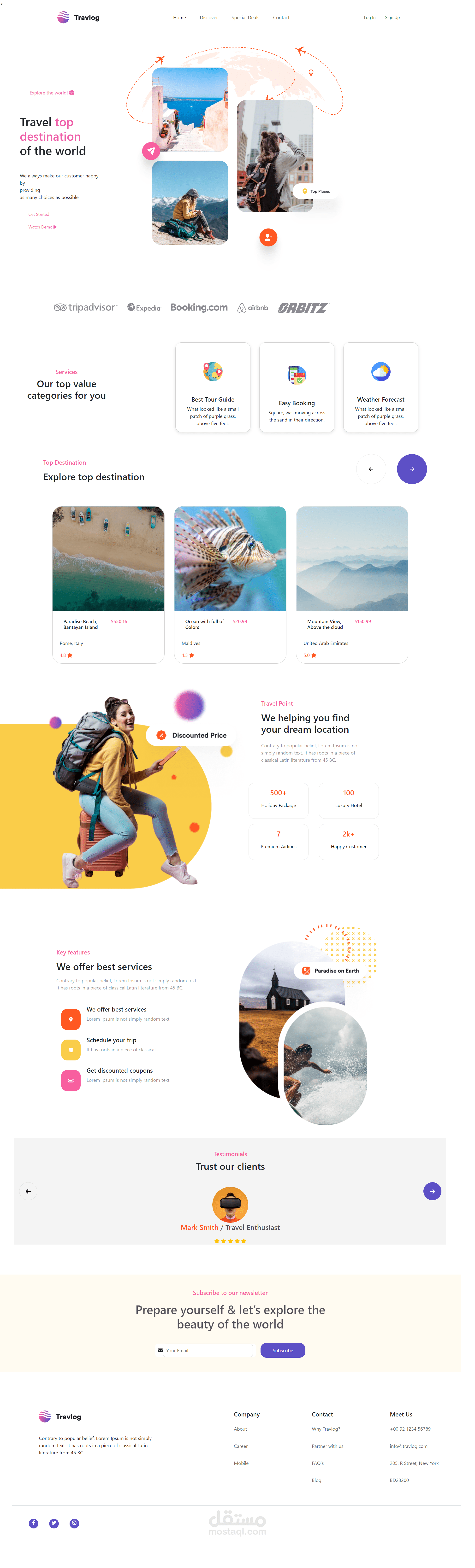 انشاء صفحة هبوط باستخدام html و css و bootstrap