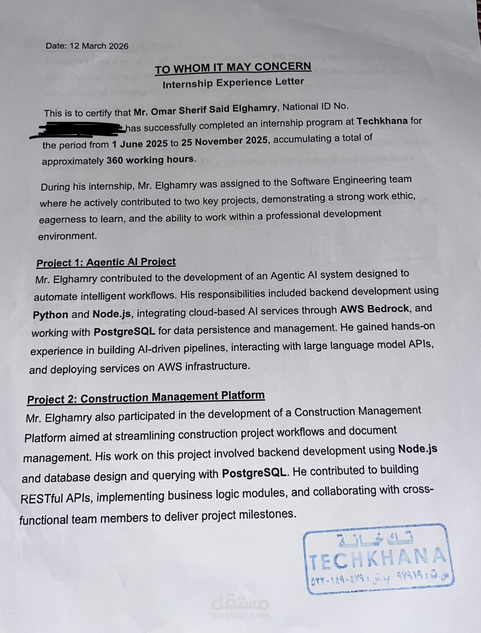 Agentic AI Microservice – Production System at Techkhana (FastAPI + LangChain + AWS Bedrock)